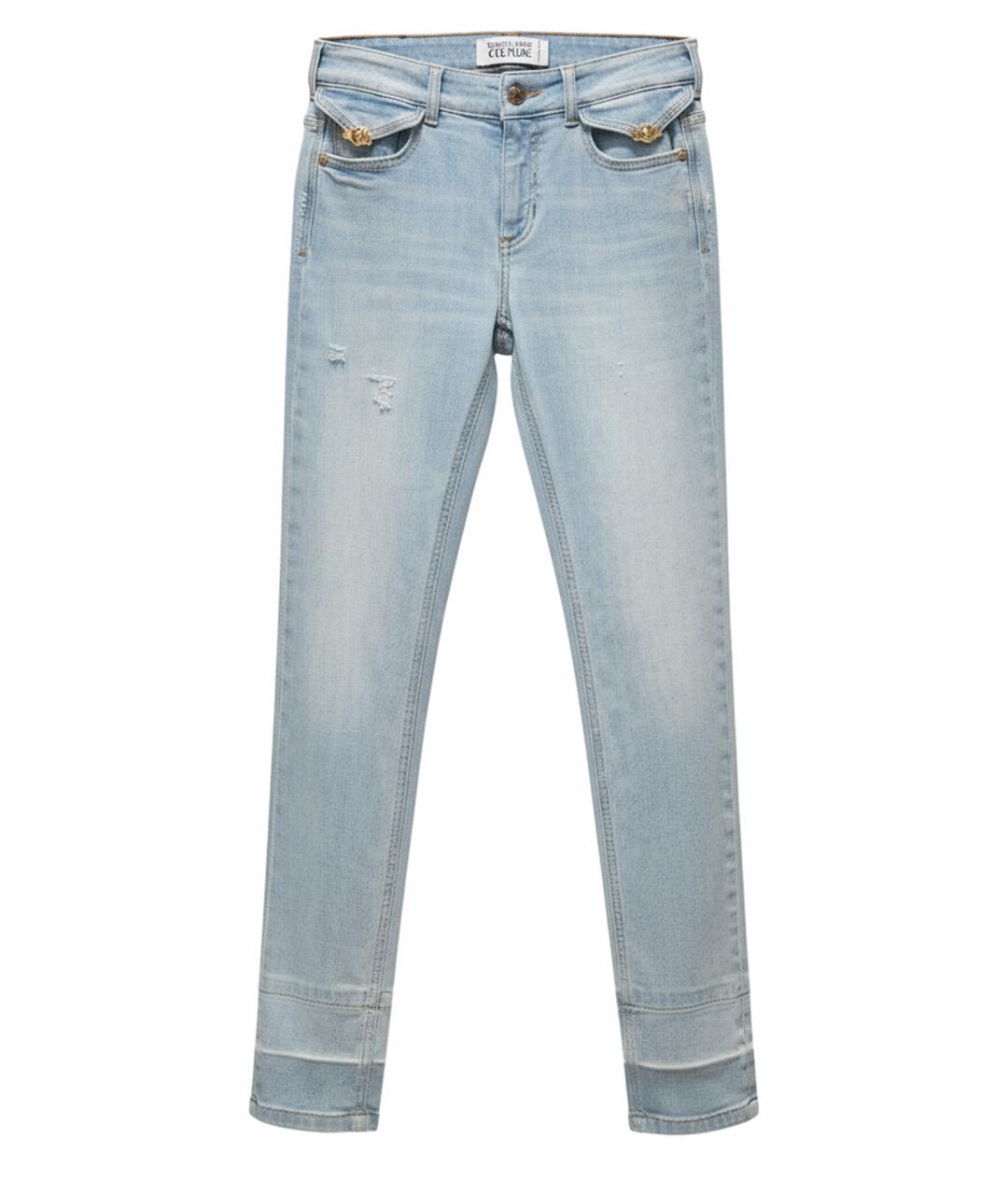 VERSACE JEANS COUTURE Голубые хлопковые джинсы слим, фото 1