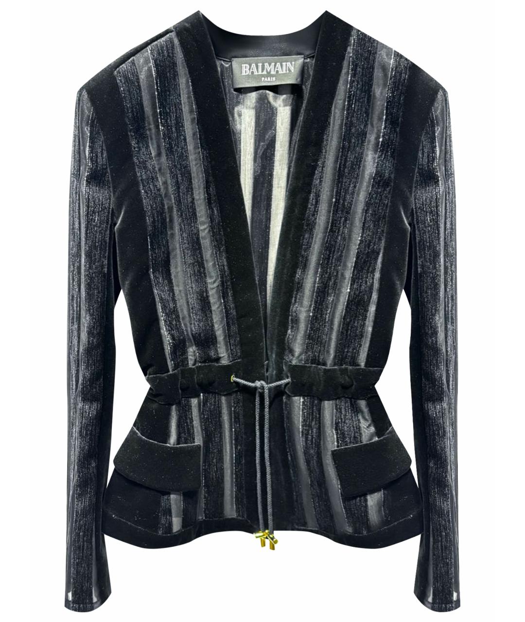 BALMAIN Черный вискозный жакет/пиджак, фото 1