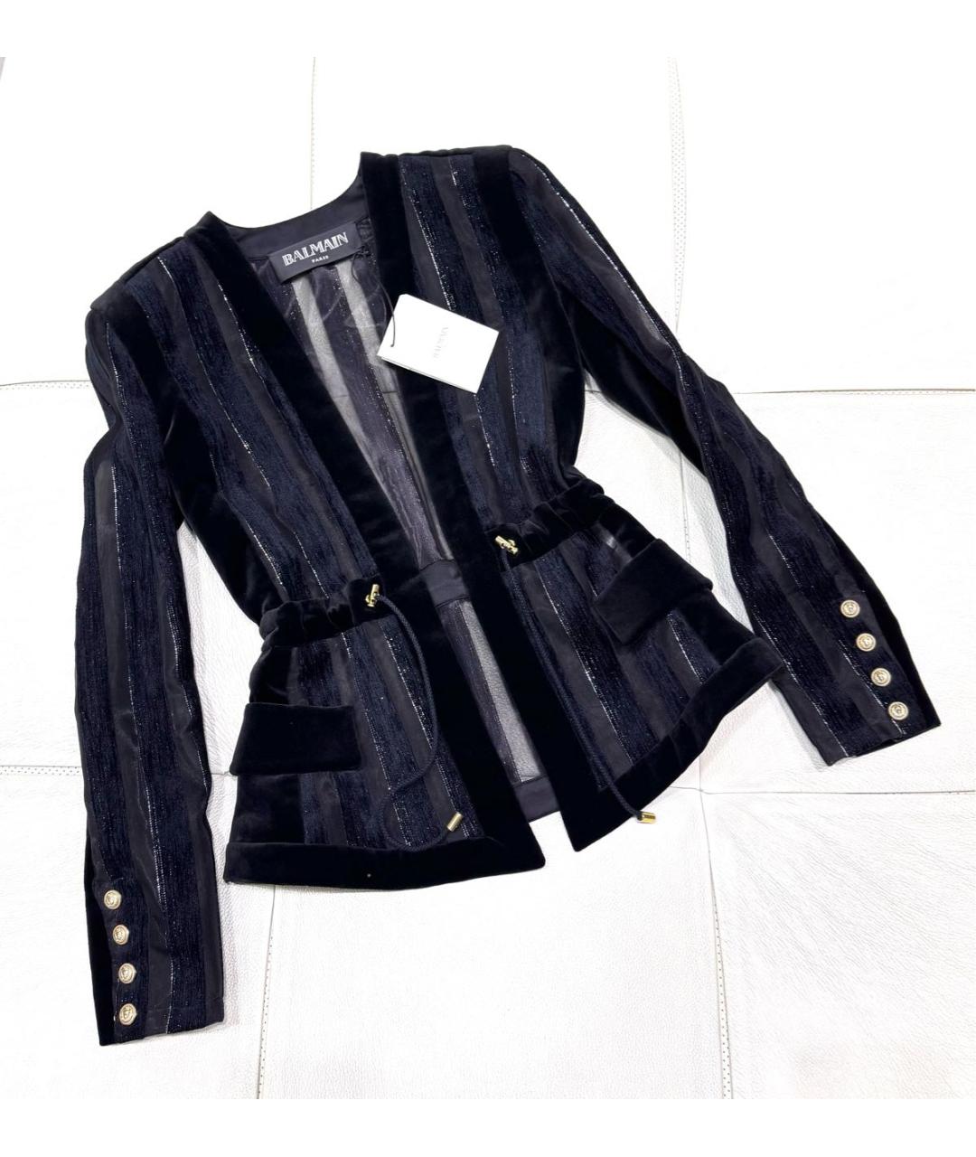 BALMAIN Черный вискозный жакет/пиджак, фото 6