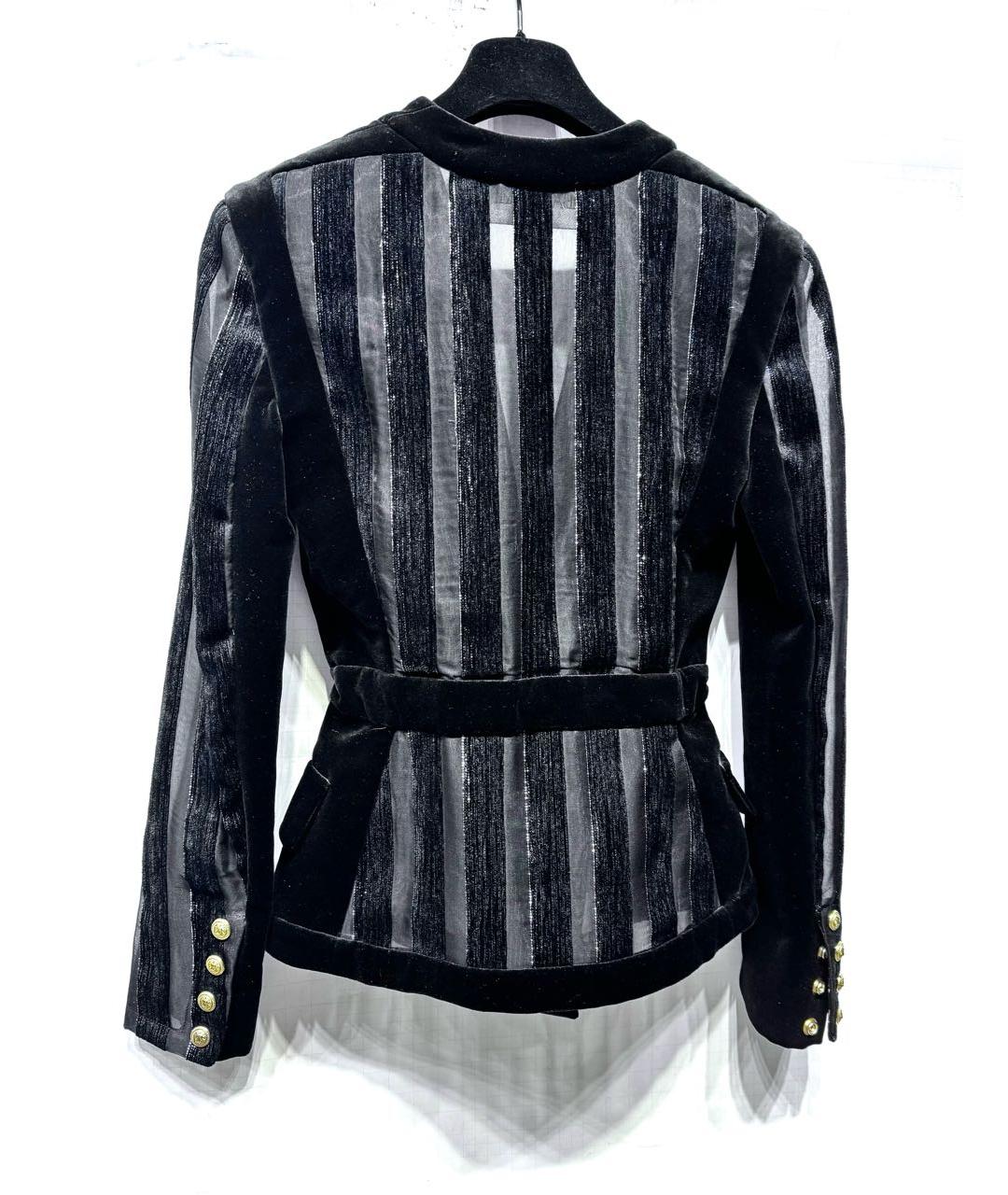 BALMAIN Черный вискозный жакет/пиджак, фото 2