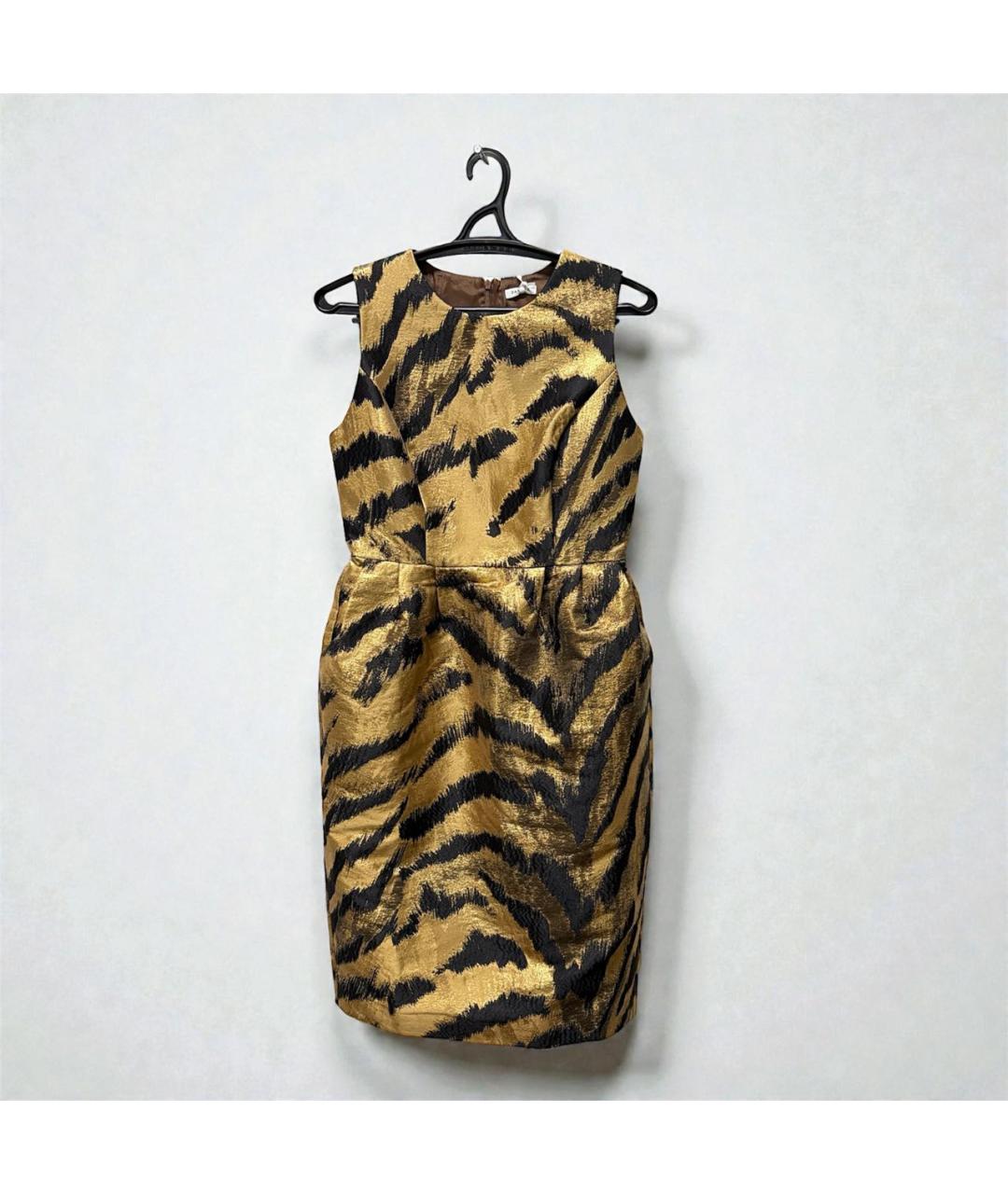 P.A.R.O.S.H. Золотое полиэстеровое коктейльное платье, фото 6