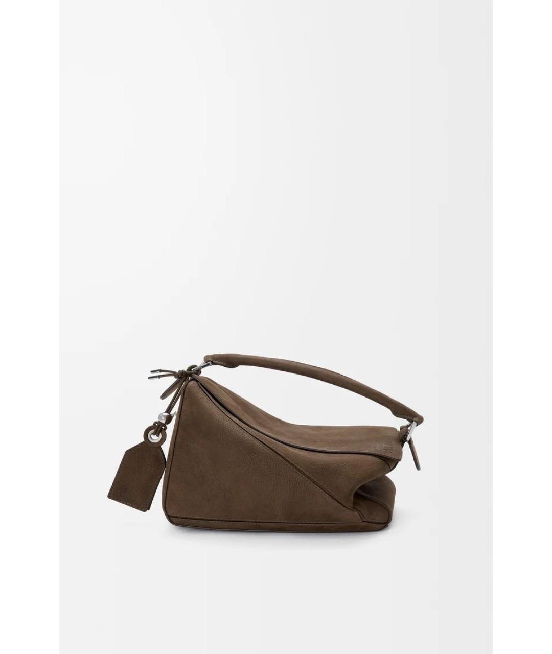 LOEWE Коричневая кожаная сумка через плечо, фото 4