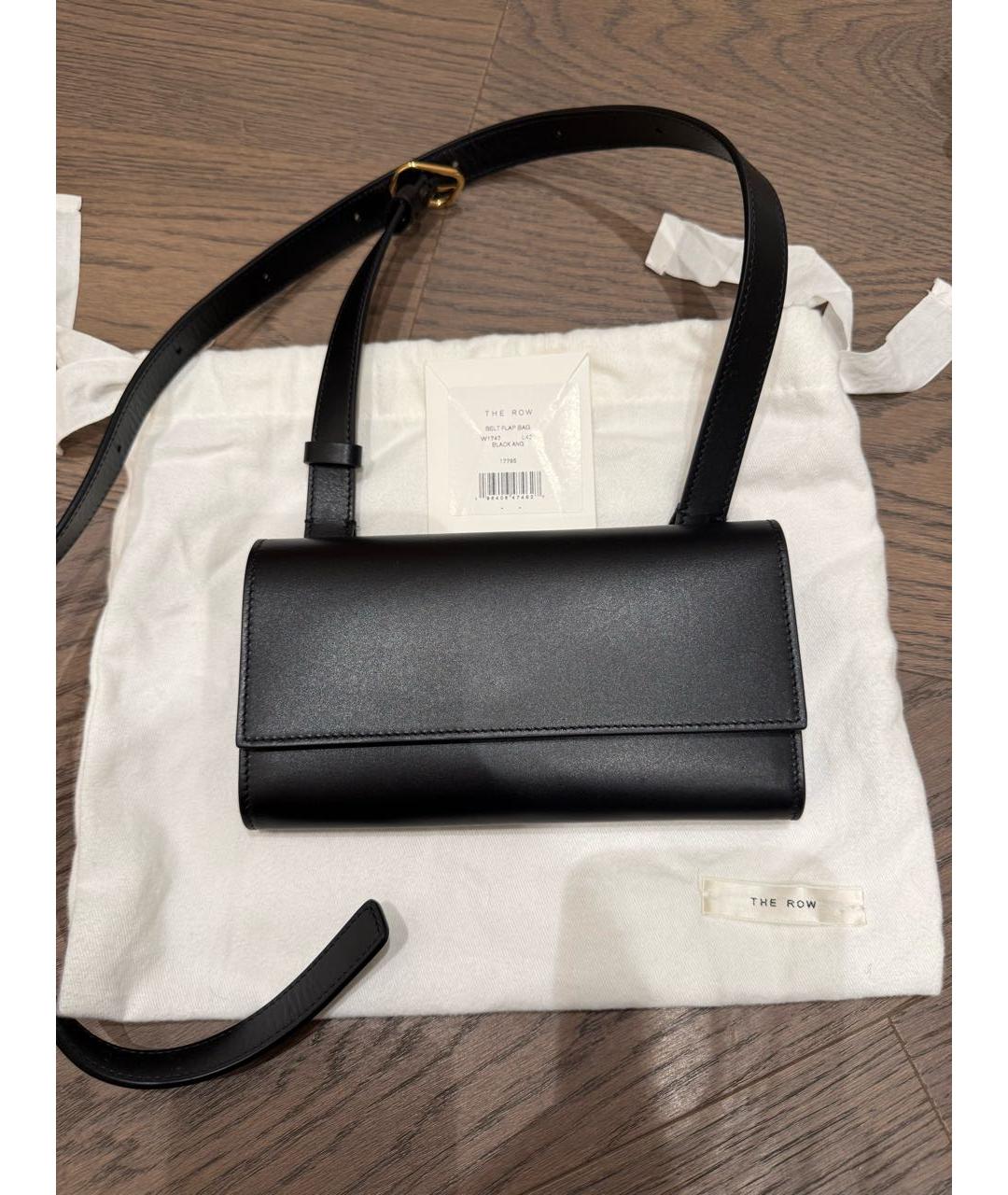 THE ROW Черная кожаная поясная сумка, фото 4