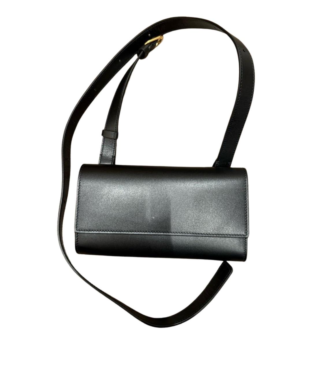 THE ROW Черная кожаная поясная сумка, фото 1