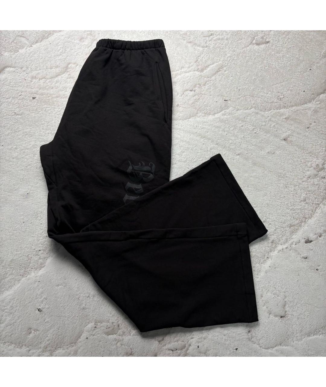 YEEZY Черные хлопковые брюки широкие, фото 4