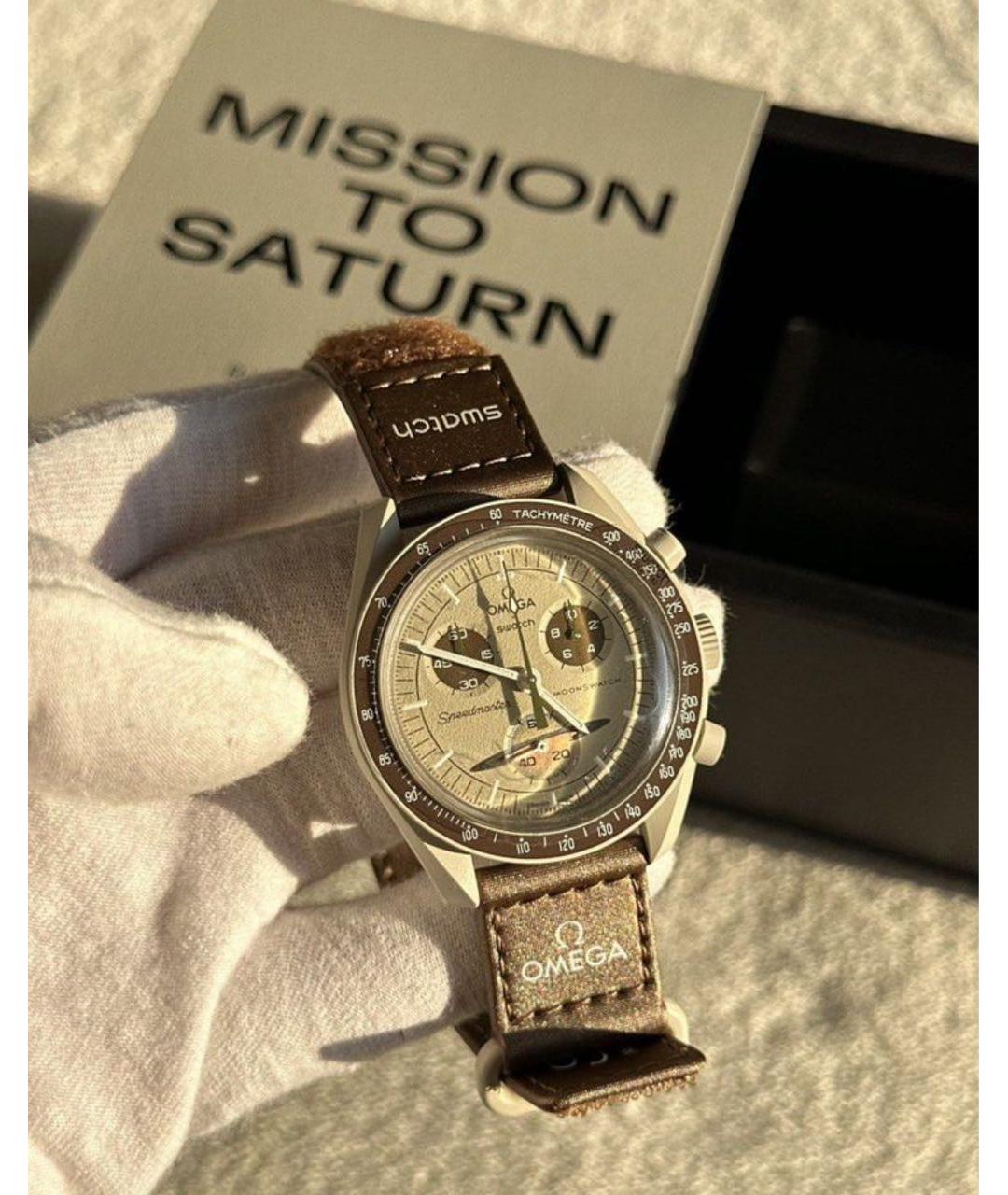 Swatch Коричневые керамические часы, фото 4