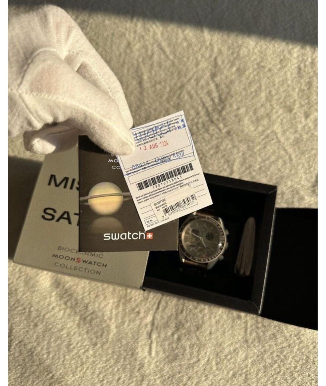 Swatch Коричневые керамические часы, фото 6