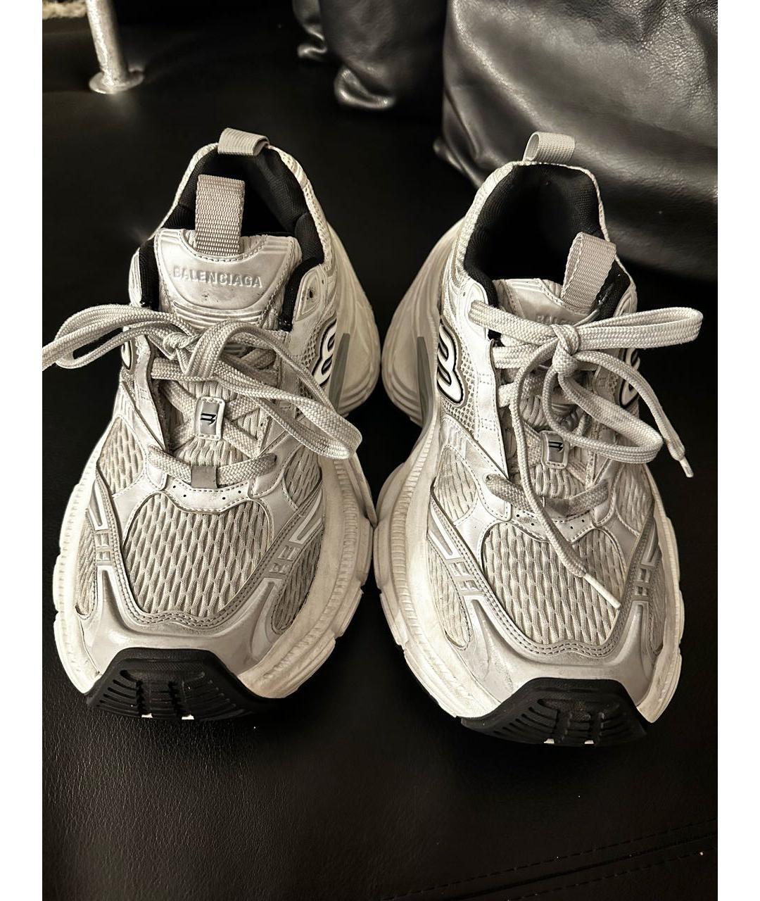 BALENCIAGA Серые текстильные низкие кроссовки / кеды, фото 2