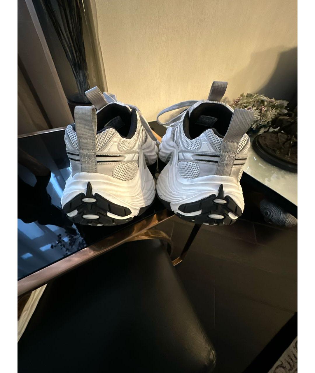 BALENCIAGA Серые текстильные низкие кроссовки / кеды, фото 4