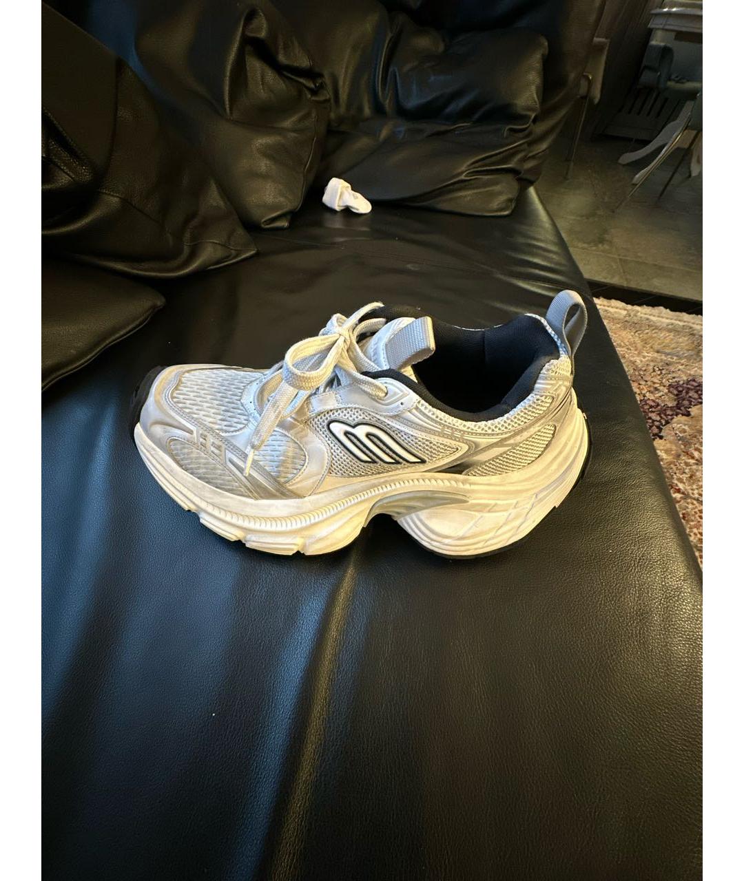 BALENCIAGA Серые текстильные низкие кроссовки / кеды, фото 7