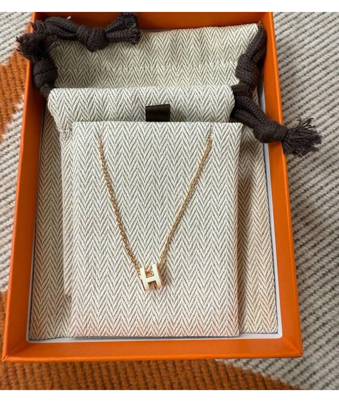 HERMES Золотой металлический кулон, фото 3