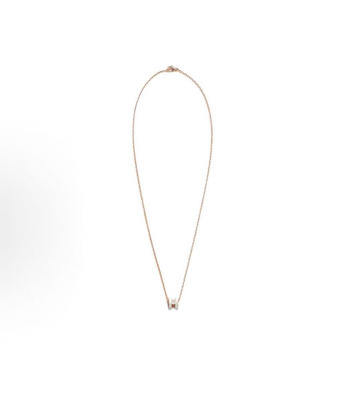 HERMES Золотой металлический кулон, фото 2