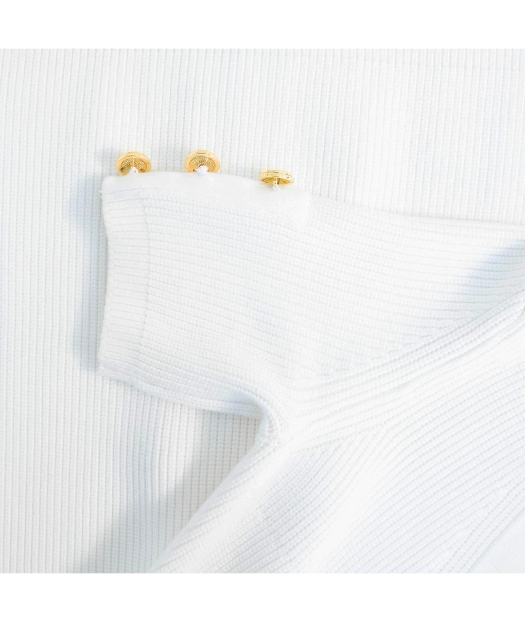 ELISABETTA FRANCHI Белое вискозное повседневное платье, фото 5