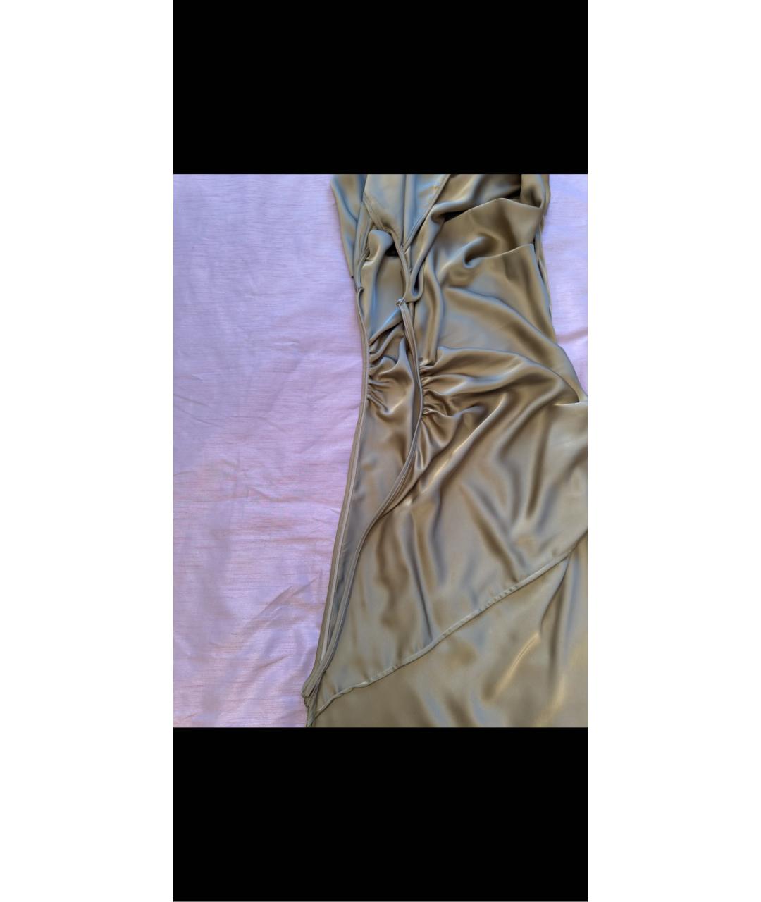 entire studios Золотое полиэстеровое вечернее платье, фото 8