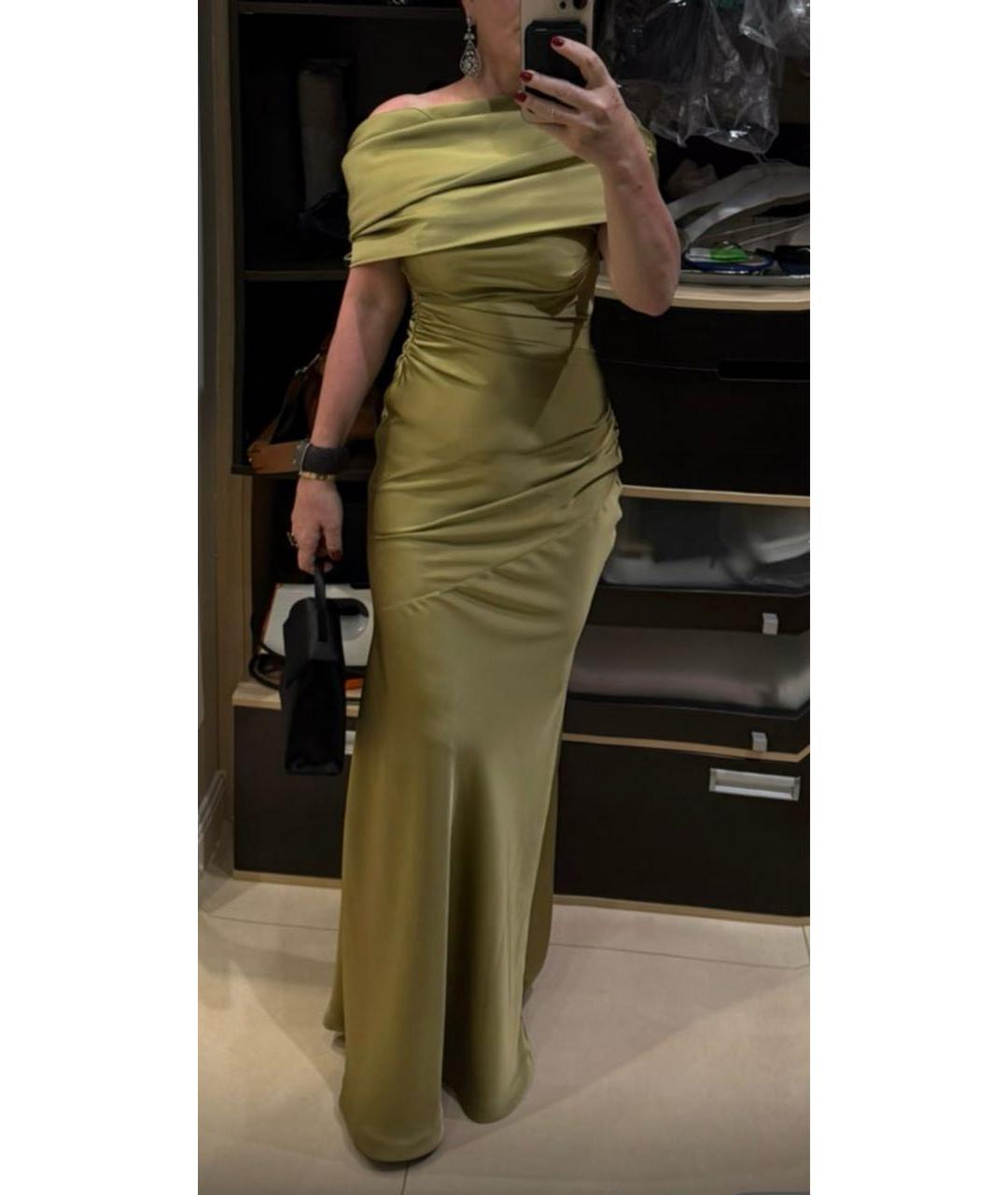 entire studios Золотое полиэстеровое вечернее платье, фото 7