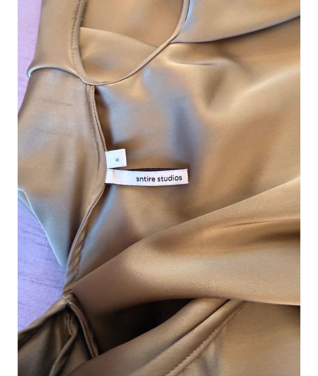 entire studios Золотое полиэстеровое вечернее платье, фото 6