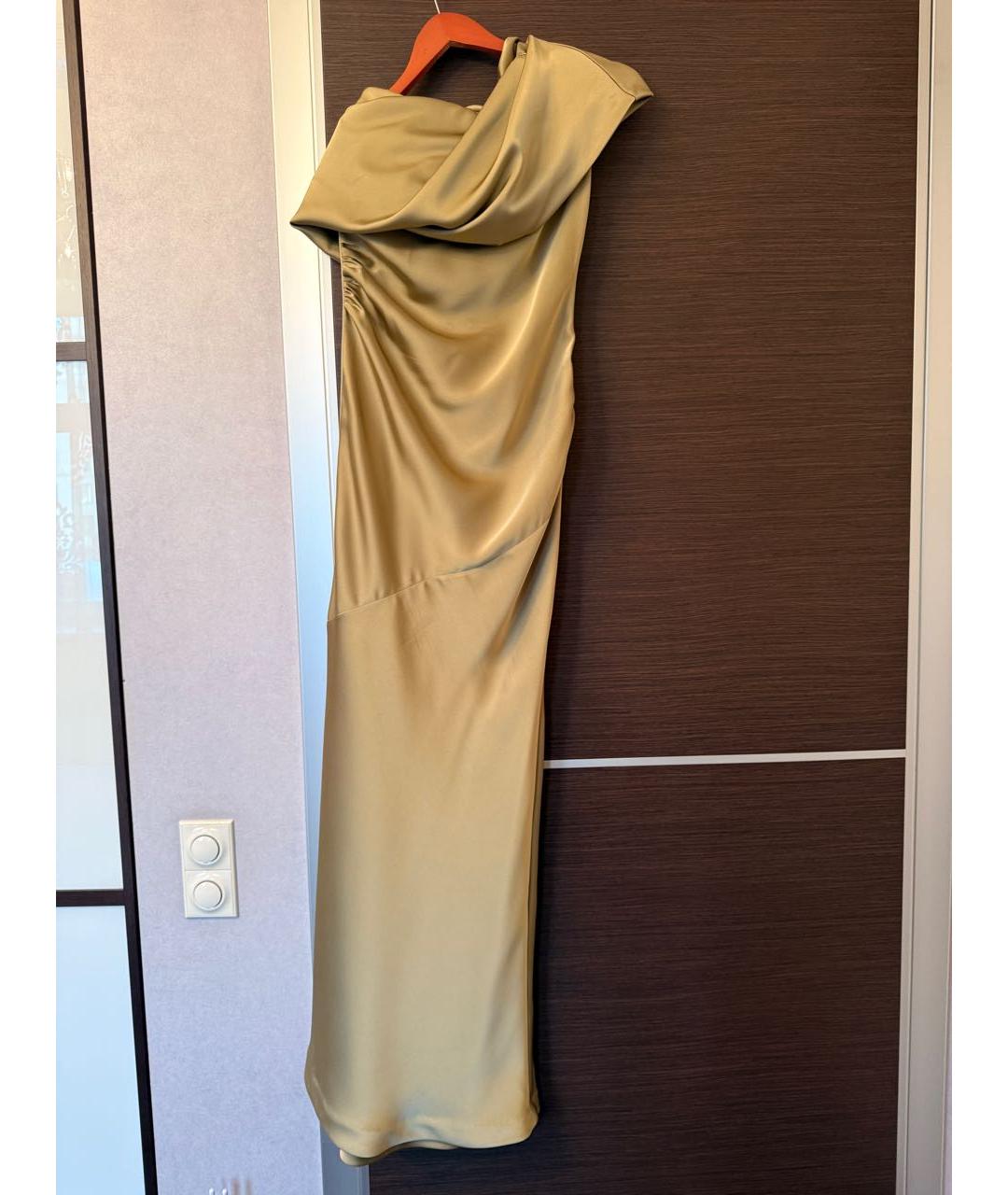 entire studios Золотое полиэстеровое вечернее платье, фото 2