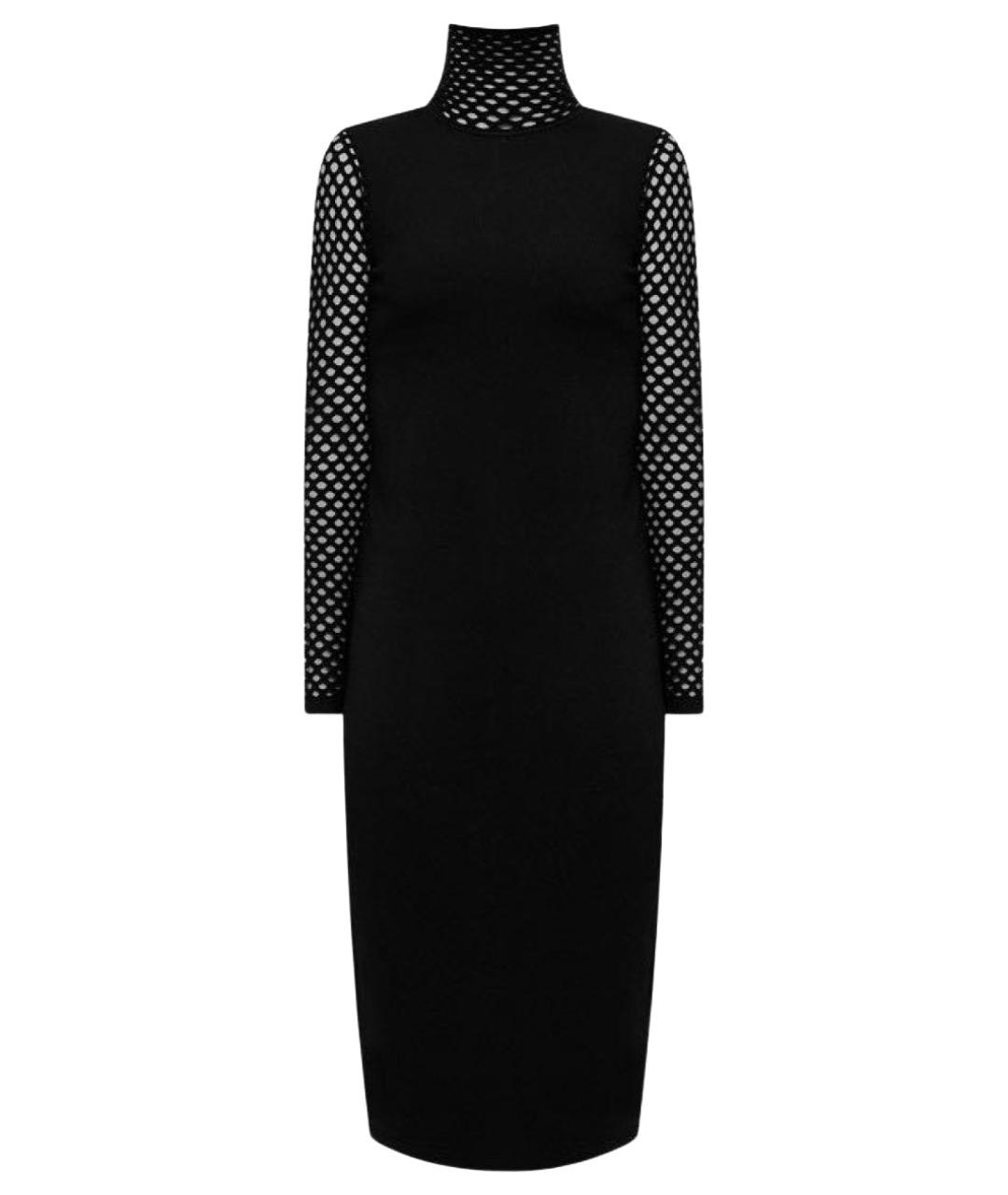 VALENTINO Черное вискозное повседневное платье, фото 1