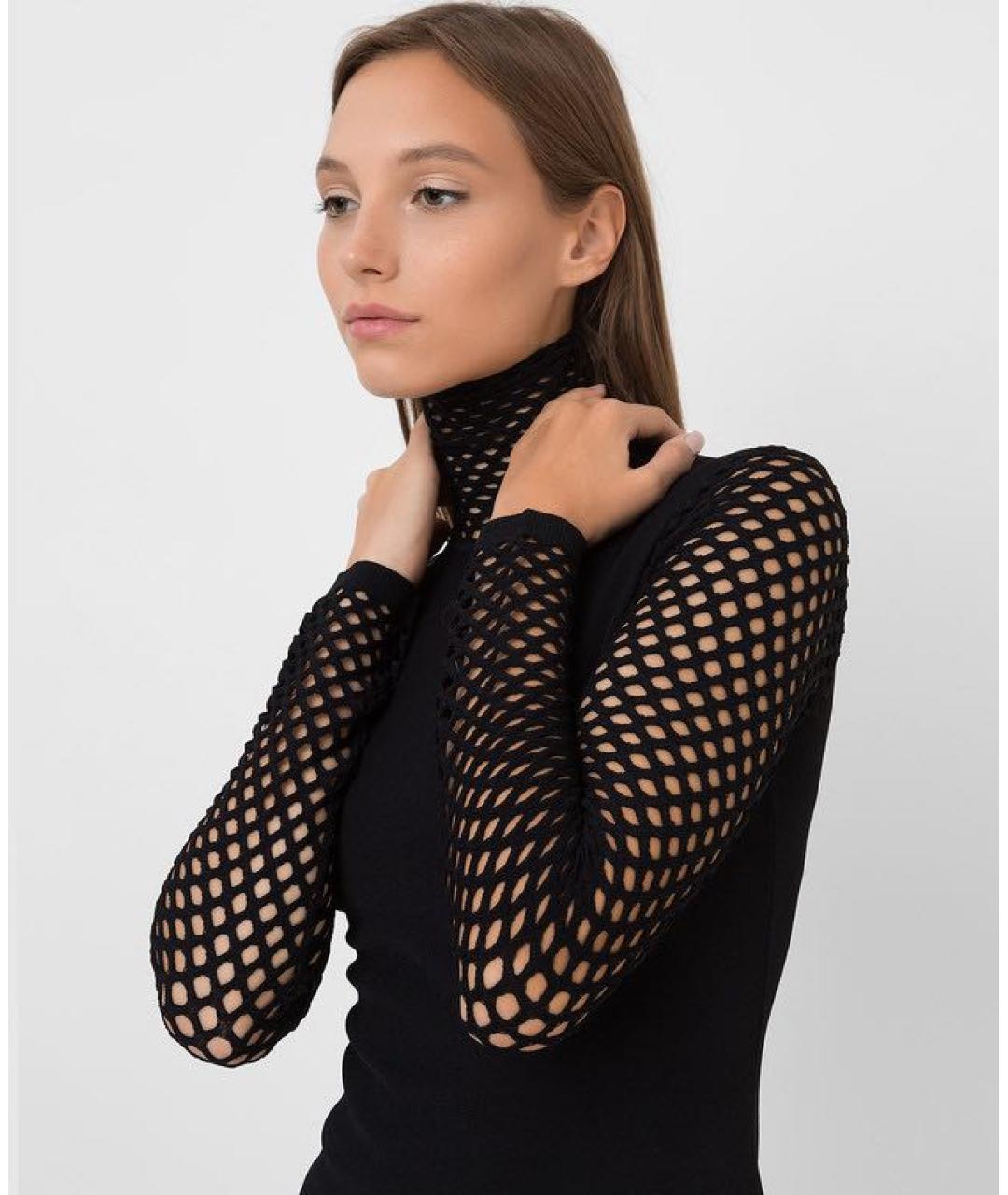 VALENTINO Черное вискозное повседневное платье, фото 4