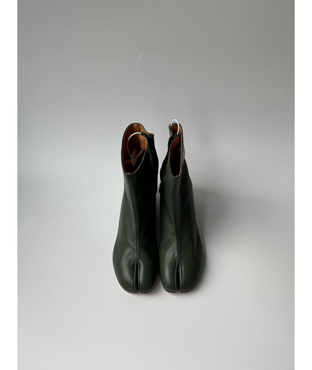 MAISON MARGIELA Хаки кожаные ботильоны, фото 2