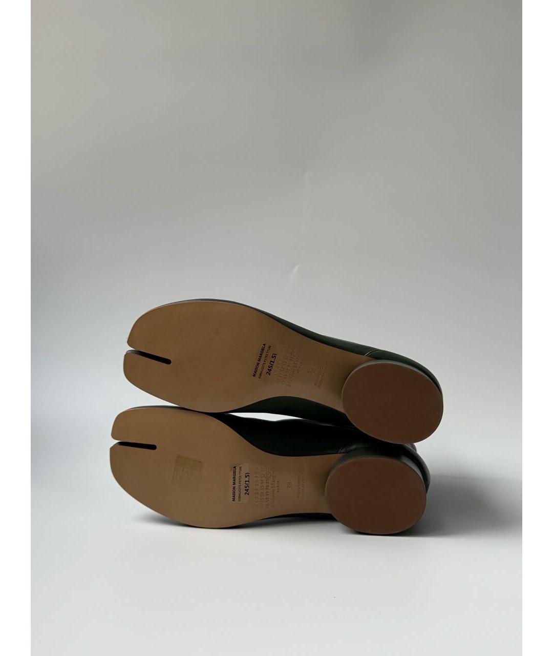 MAISON MARGIELA Хаки кожаные ботильоны, фото 5