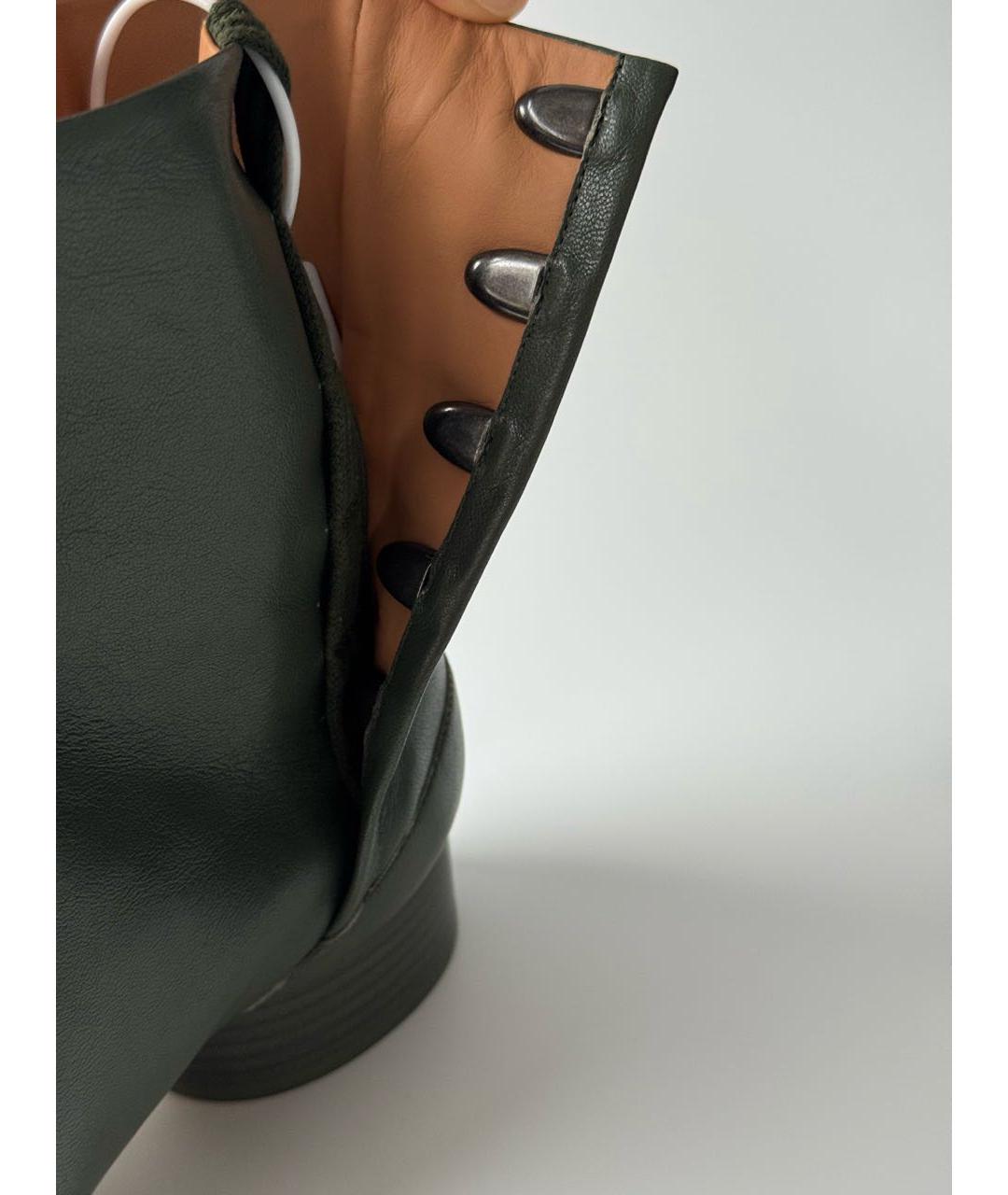 MAISON MARGIELA Хаки кожаные ботильоны, фото 6