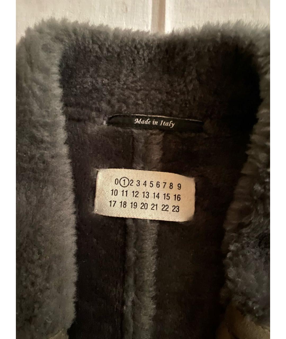 MAISON MARGIELA Антрацитовая замшевая дубленка, фото 3