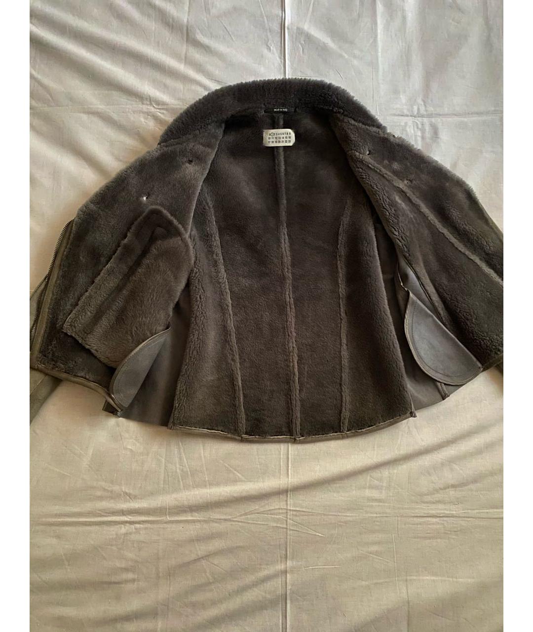MAISON MARGIELA Антрацитовая замшевая дубленка, фото 7