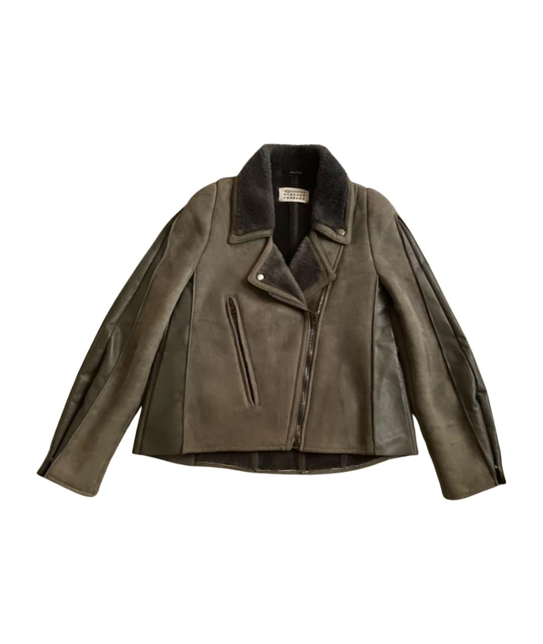 MAISON MARGIELA Антрацитовая замшевая дубленка, фото 1