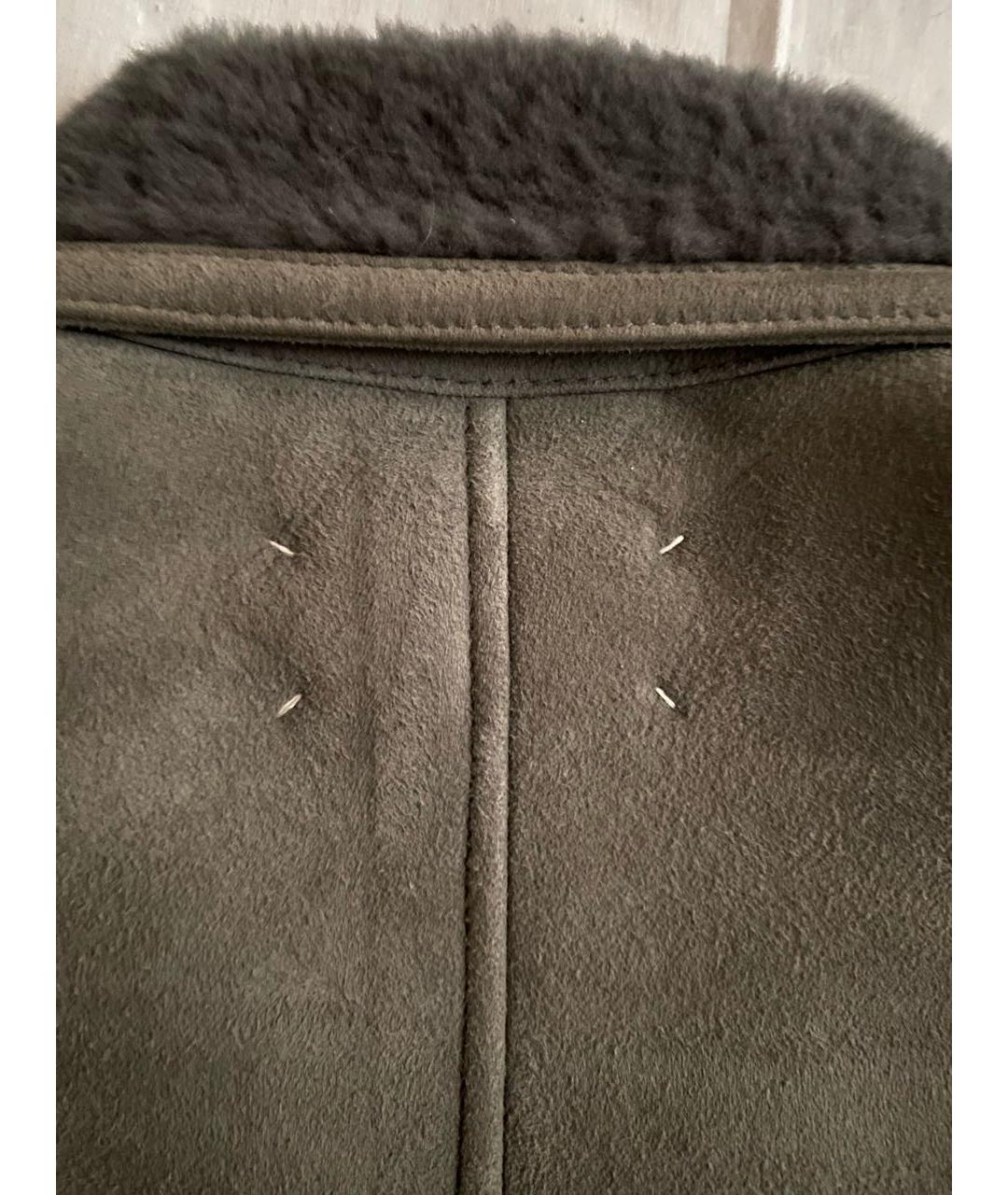 MAISON MARGIELA Антрацитовая замшевая дубленка, фото 8