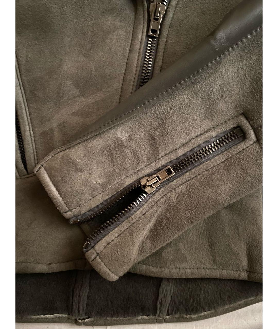 MAISON MARGIELA Антрацитовая замшевая дубленка, фото 4