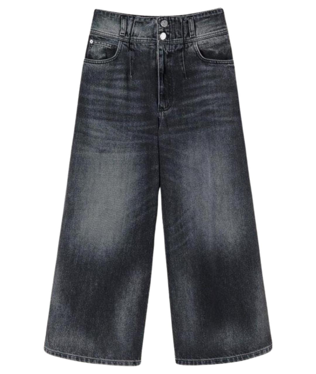 TWIN-SET Черные хлопковые прямые джинсы, фото 1