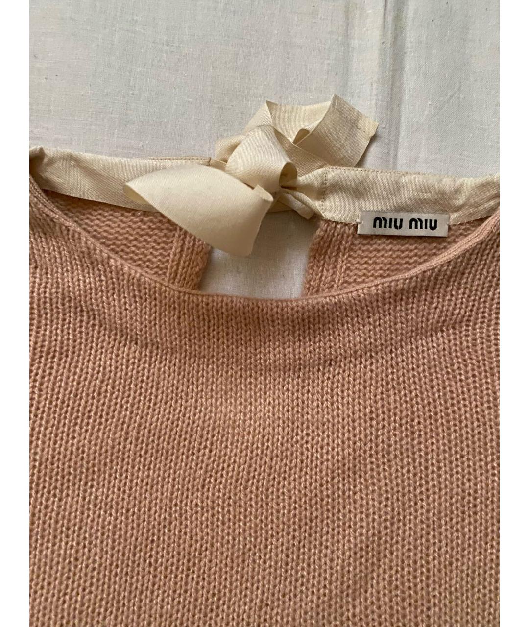 MIU MIU Розовый кашемировый джемпер / свитер, фото 3
