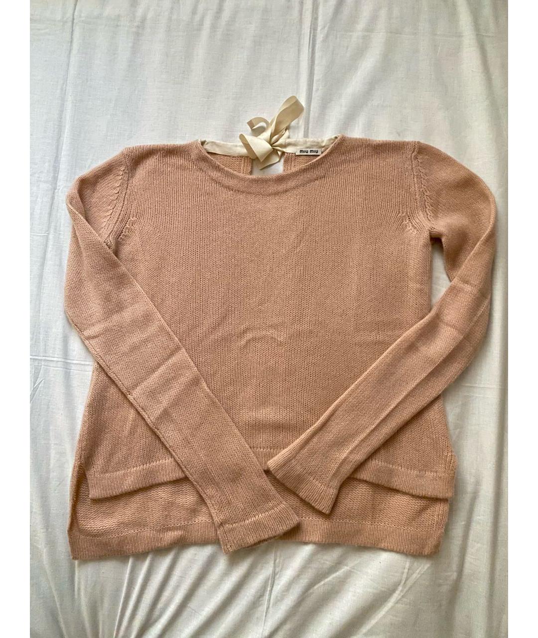 MIU MIU Розовый кашемировый джемпер / свитер, фото 7