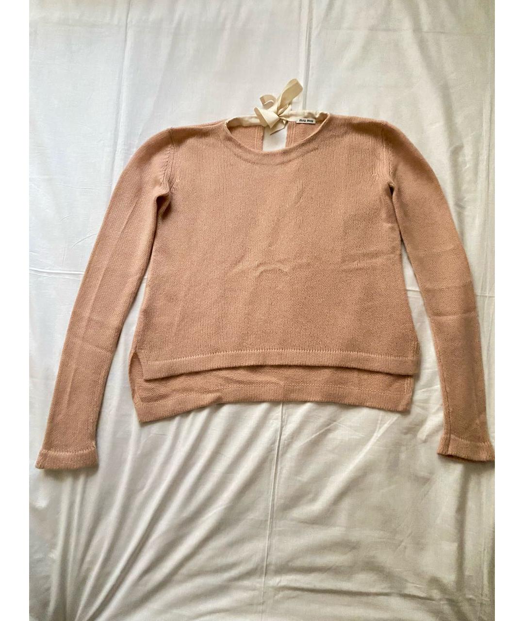 MIU MIU Розовый кашемировый джемпер / свитер, фото 8