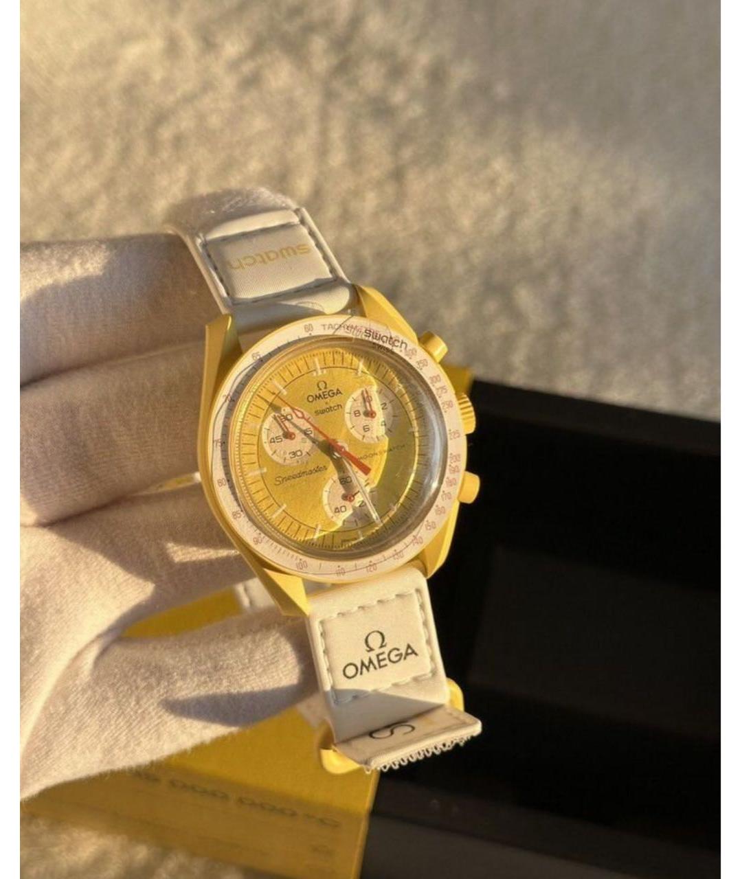 Swatch Желтые керамические часы, фото 2