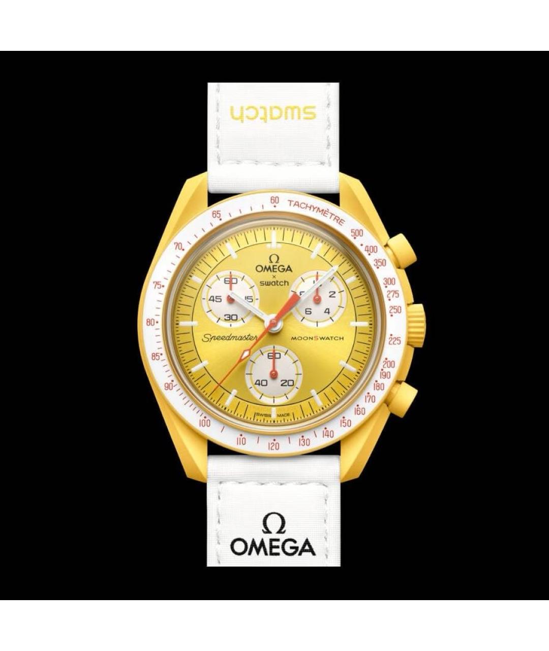 Swatch Желтые керамические часы, фото 9