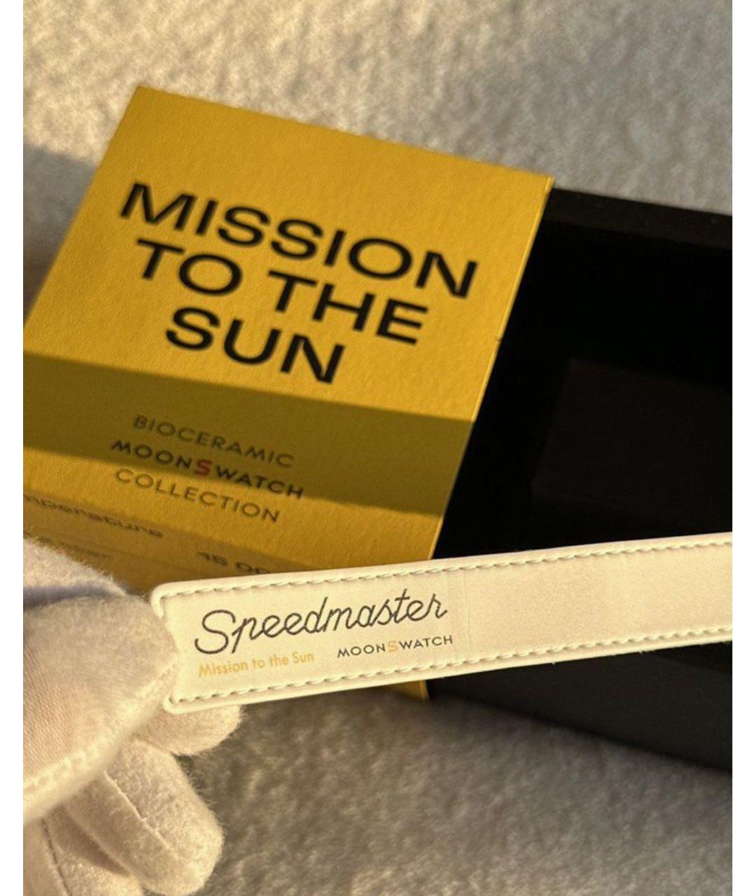 Swatch Желтые керамические часы, фото 7