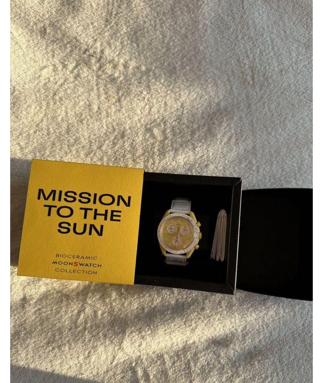 Swatch Желтые керамические часы, фото 4