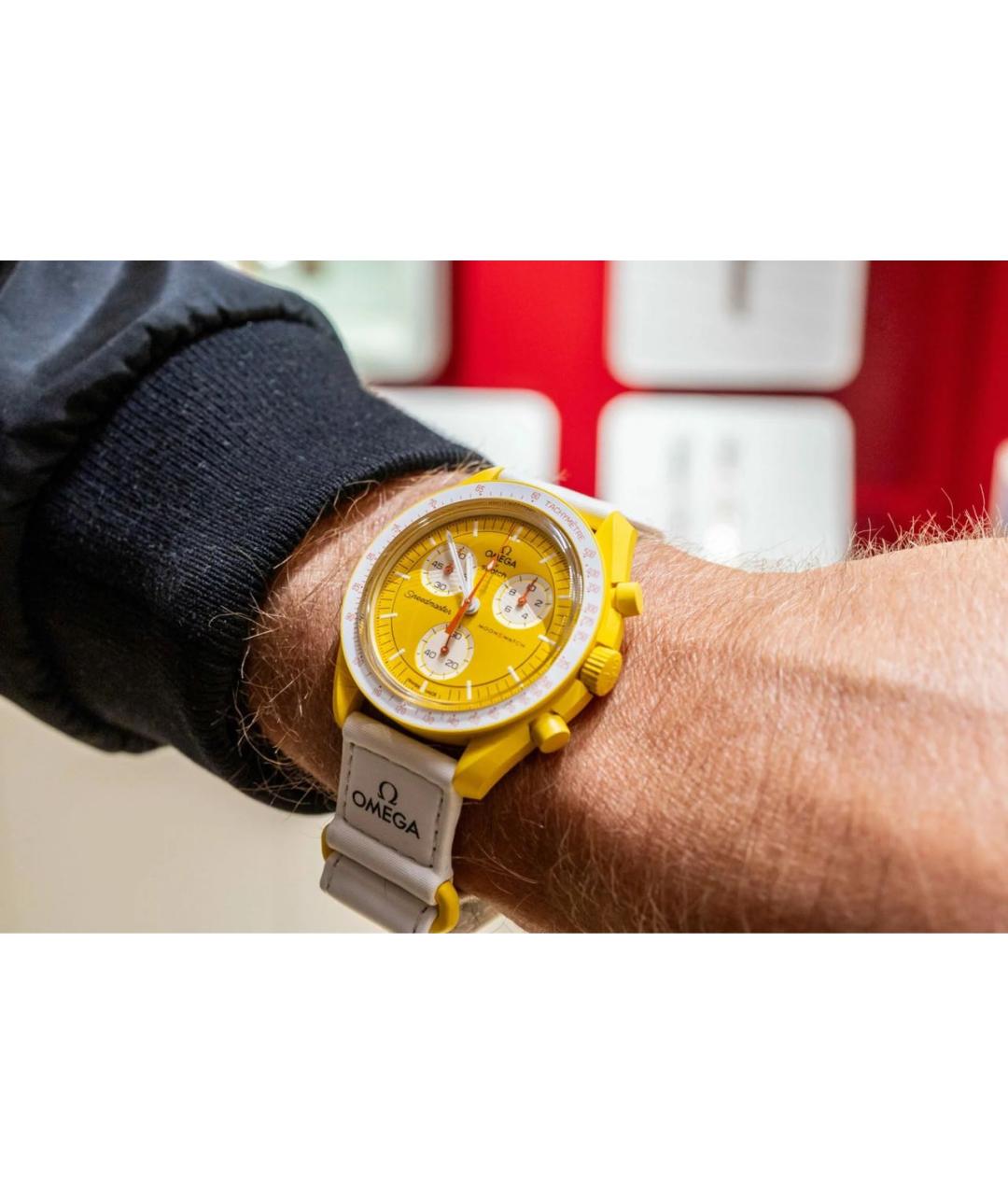 Swatch Желтые керамические часы, фото 8