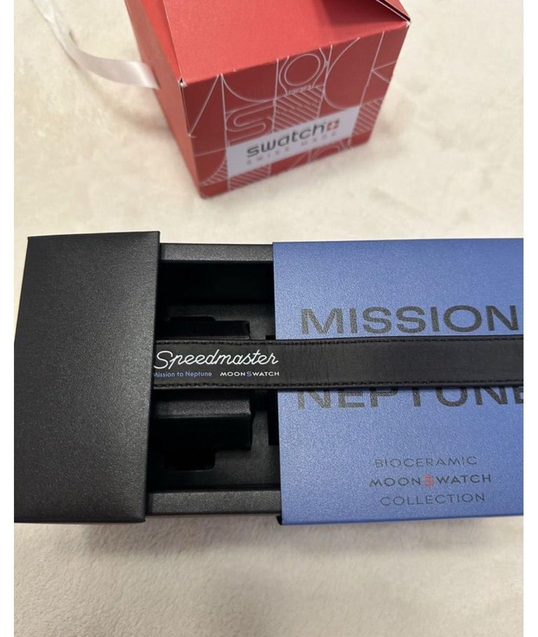 Swatch Синие керамические часы, фото 6