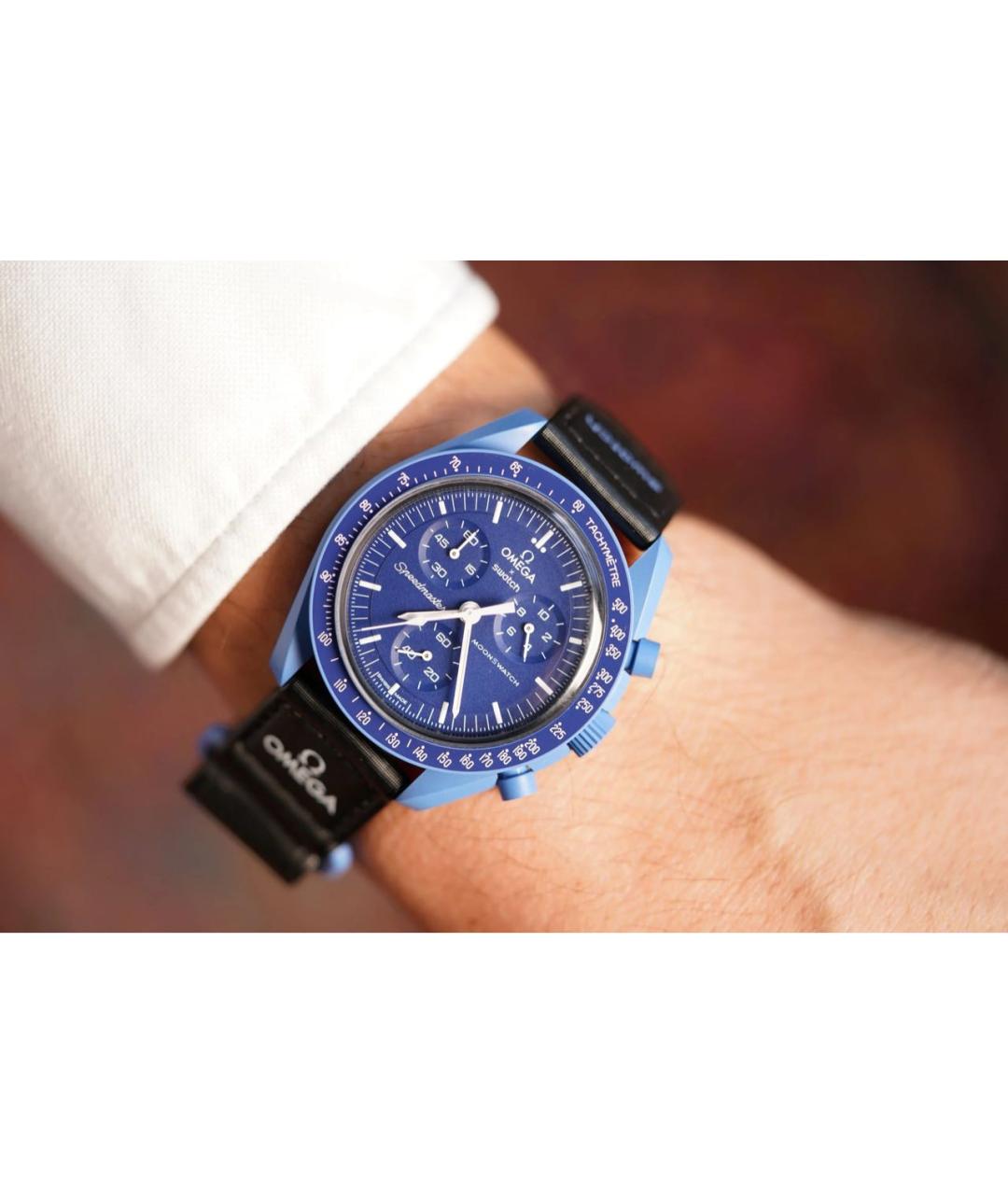 Swatch Синие керамические часы, фото 8