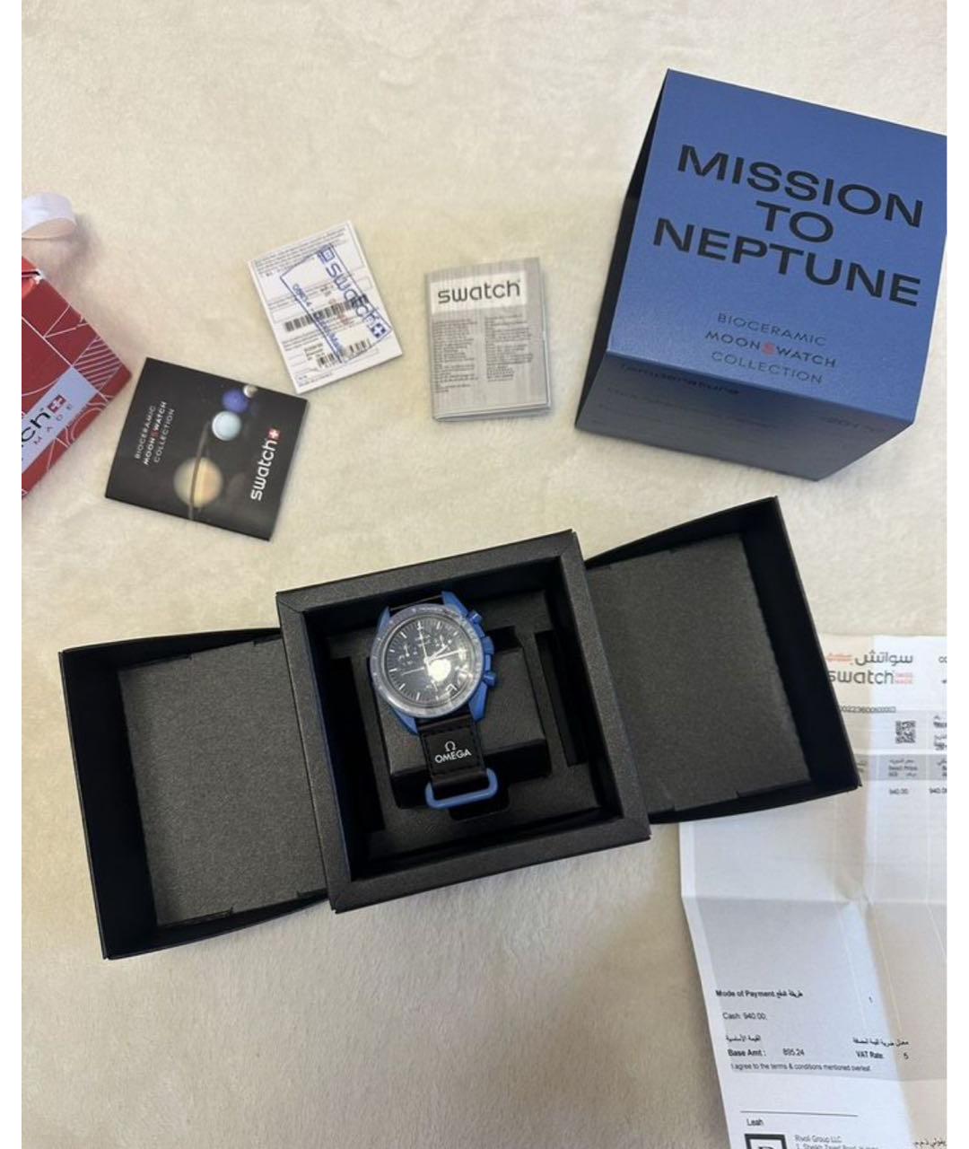 Swatch Синие керамические часы, фото 4