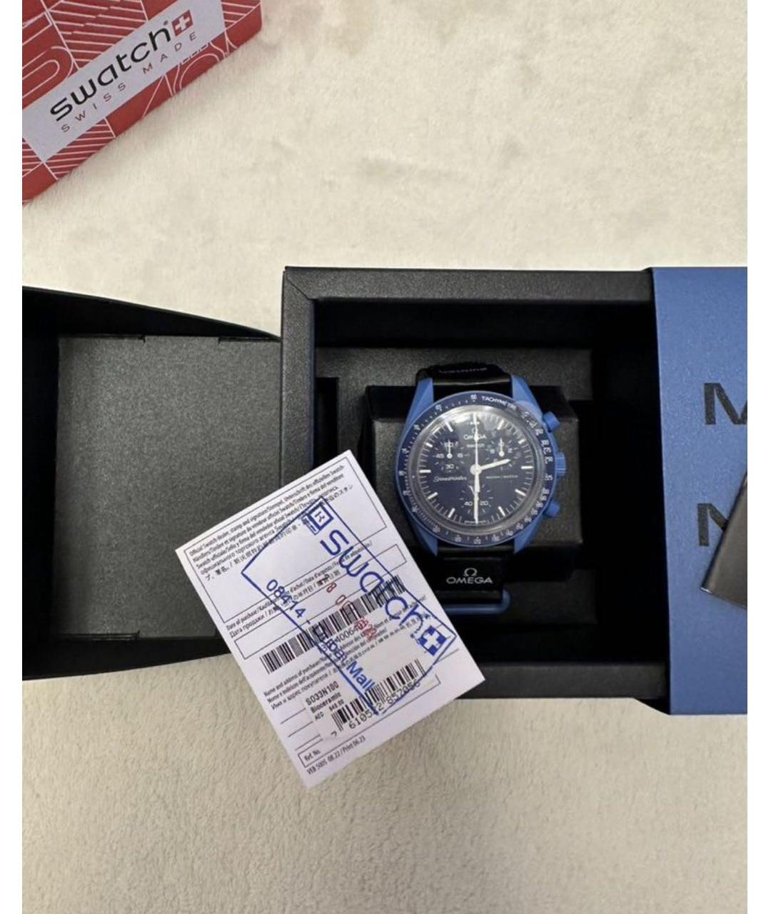 Swatch Синие керамические часы, фото 7