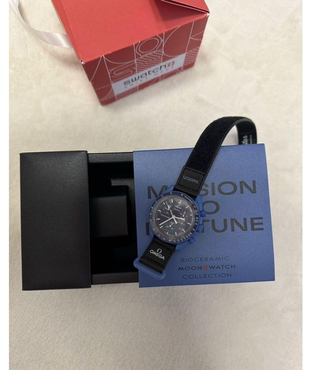 Swatch Синие керамические часы, фото 3