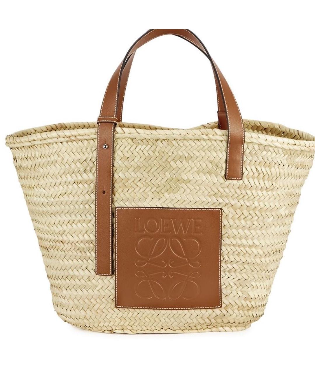 CELINE Золотая пелетеная пляжная сумка, фото 1