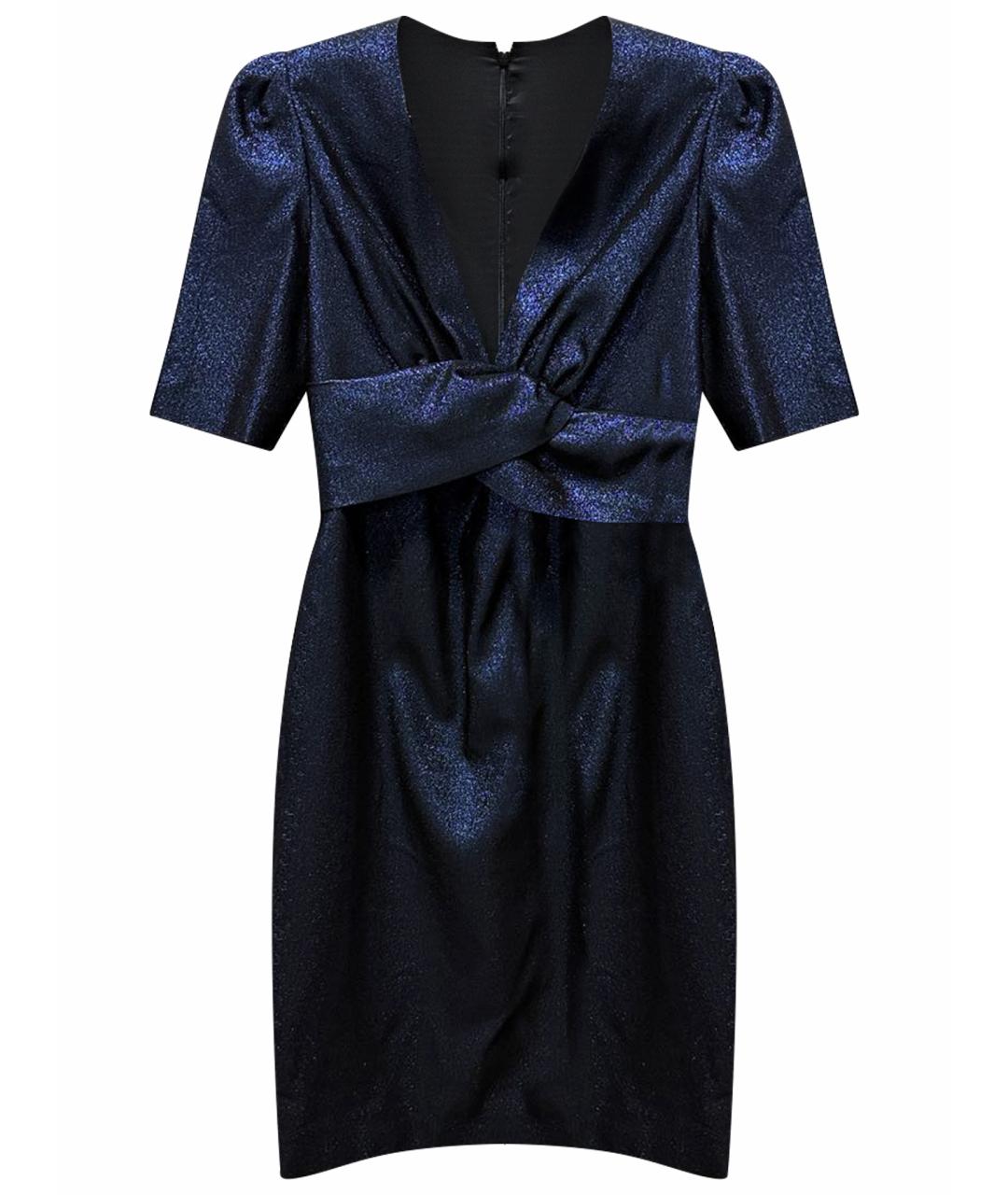P.A.R.O.S.H. Темно-синее полиэстеровое коктейльное платье, фото 1