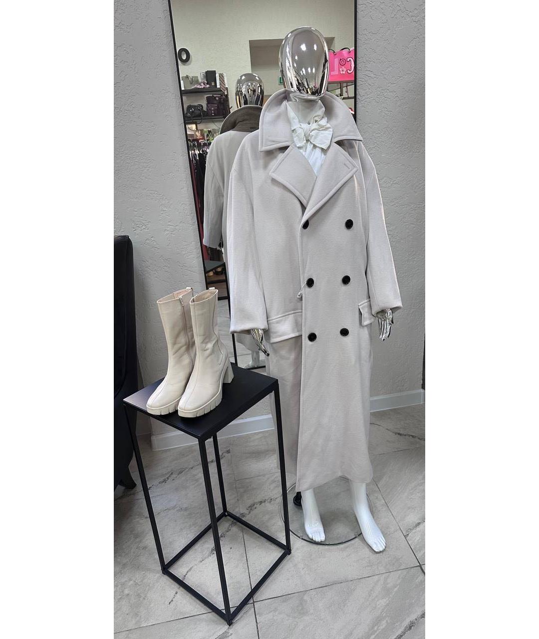 HUGO BOSS Белое шерстяное пальто, фото 5