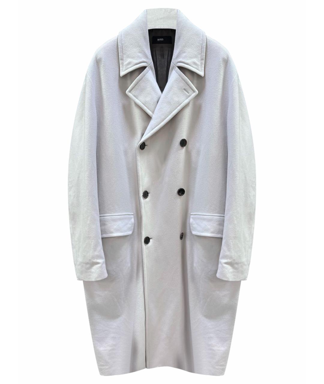 HUGO BOSS Белое шерстяное пальто, фото 1