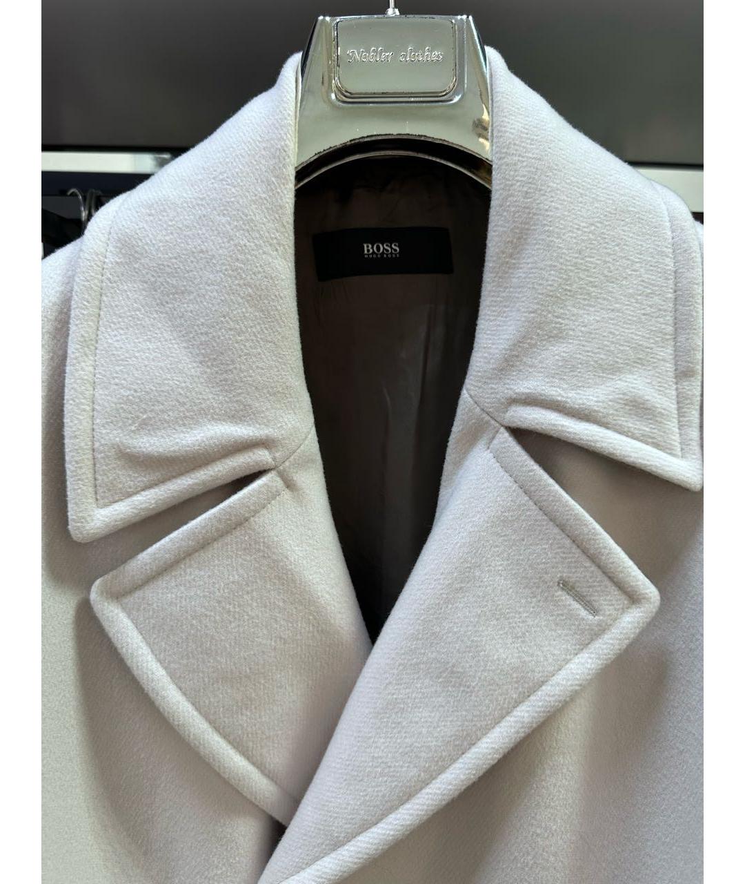 HUGO BOSS Белое шерстяное пальто, фото 3